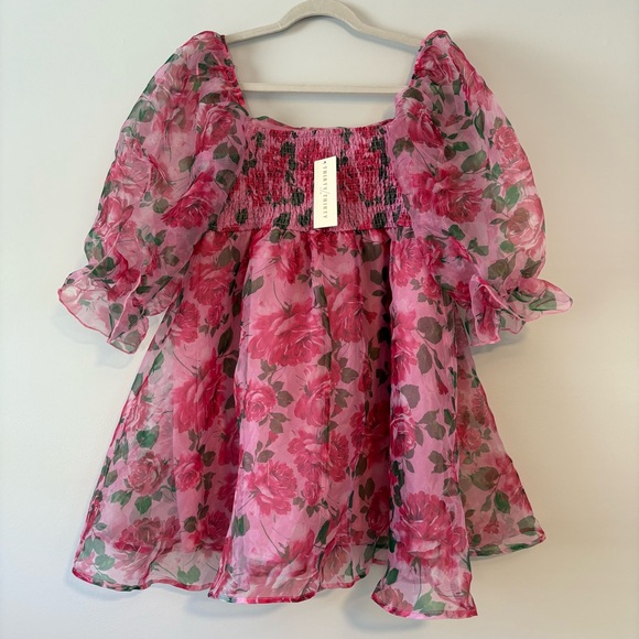 Thirty Thirty - Pink Floral Mini Dress - Picture 6 of 7